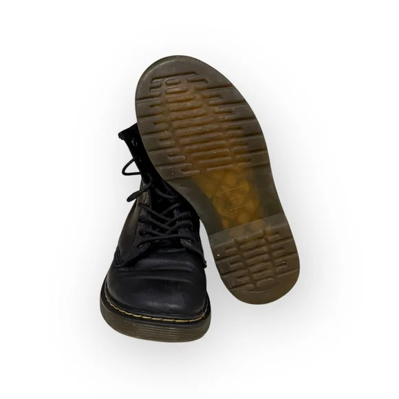 Dr Martens Boots Kids 1460 Pascal Mono Black Zip Docs 8 Eye Unisex Shoes Sz 13​ - Picture 7 of 8